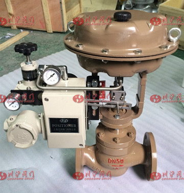 HEP閥門定位器安裝在調節(jié)閥上實物圖