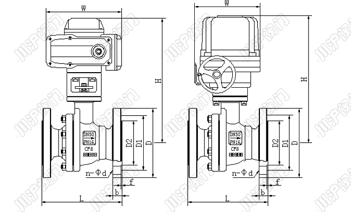 電動襯氟球閥結(jié)構(gòu)圖