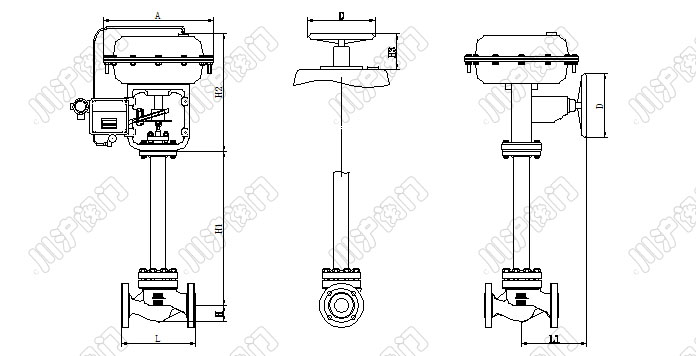 氣動波紋管調節(jié)閥結構圖