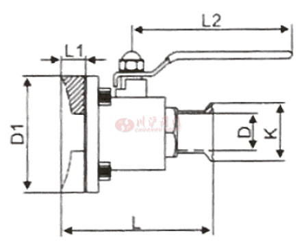 衛(wèi)生級(jí)罐底球閥結(jié)構(gòu)圖