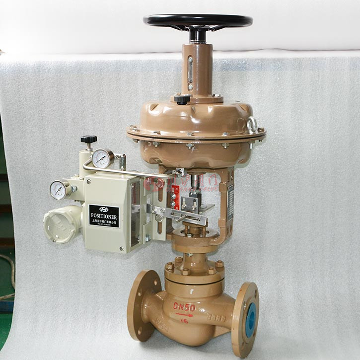 氣動調節(jié)閥帶手輪實物圖